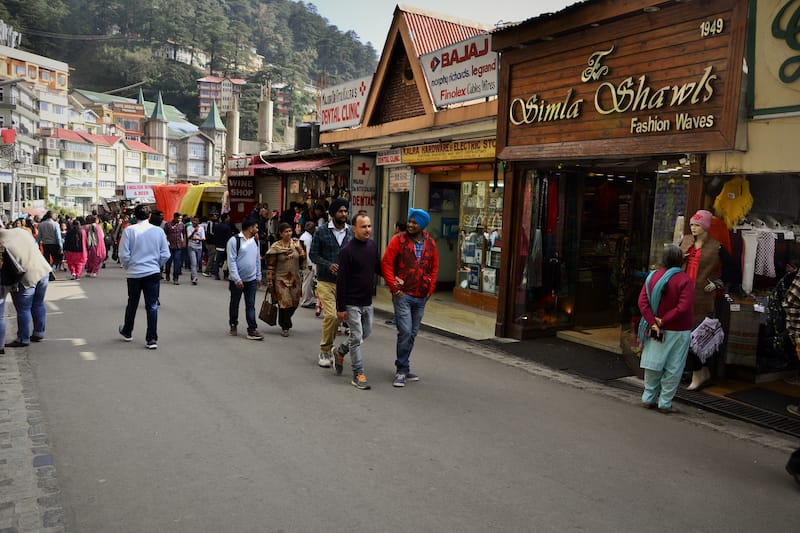 Handmade woollen clothes store on Shimla Mall Road